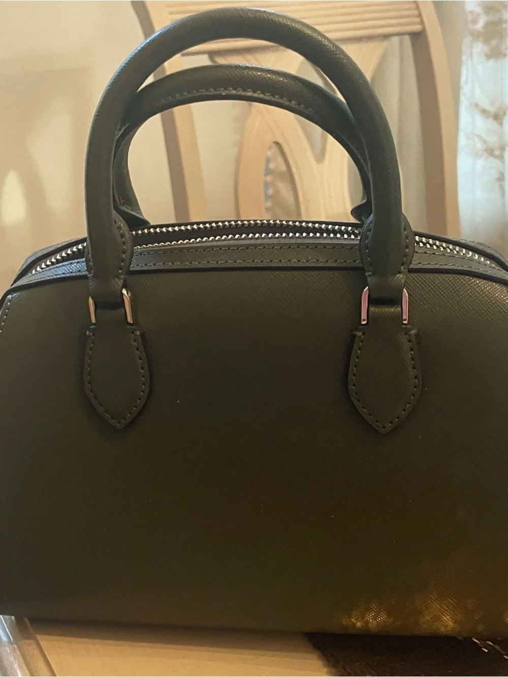 kate spade Olive Green Dome Satchel with Crossbody Strap